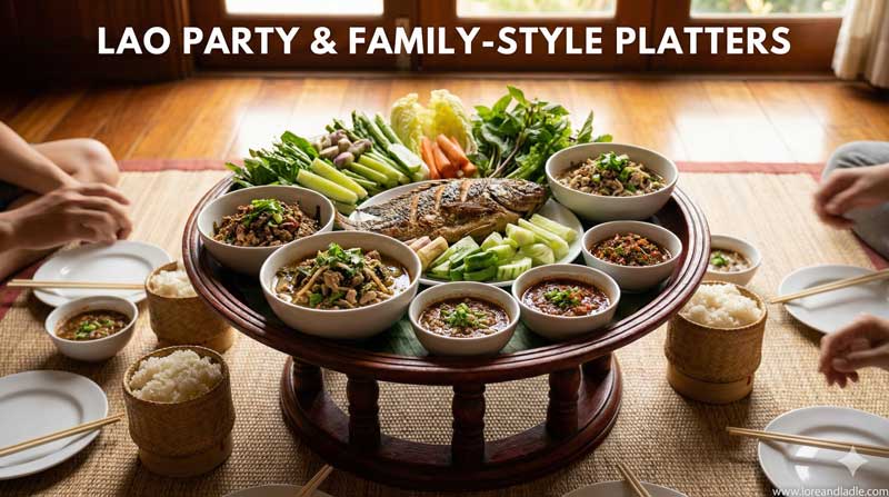 Easy Lao Party & Family-Style Platters for Busy Weeknights